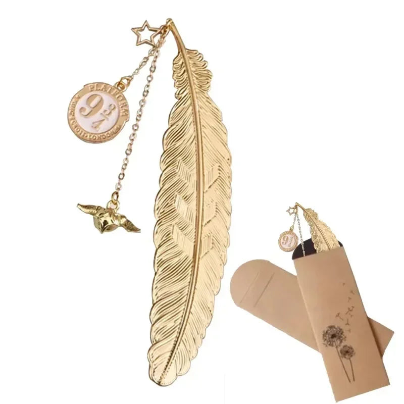 Harry Potter Bookmark Gold Feather