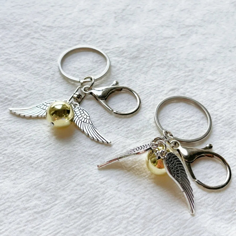 Retro Gold color Snitch Key Chains Hogwarts