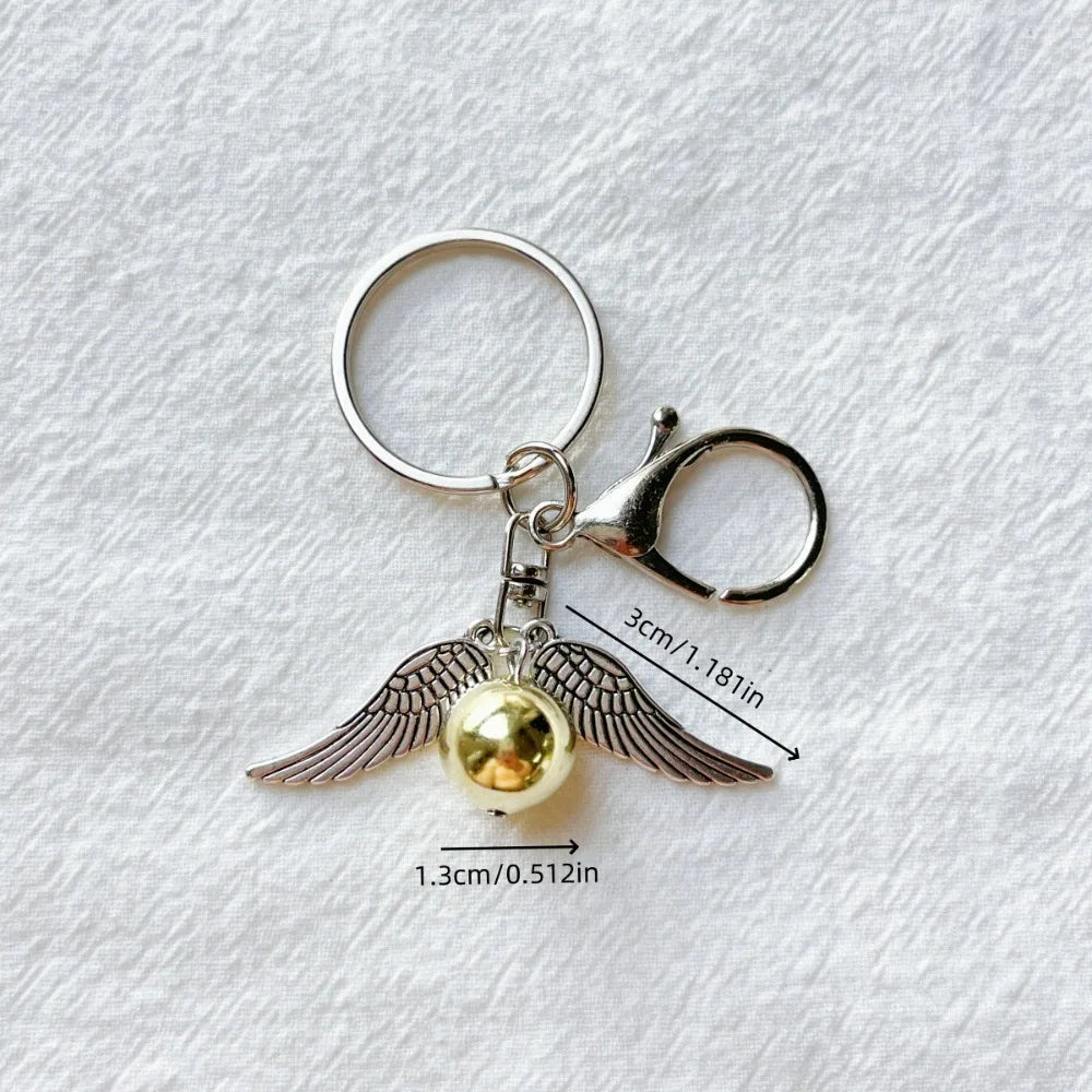 Retro Gold color Snitch Key Chains Hogwarts