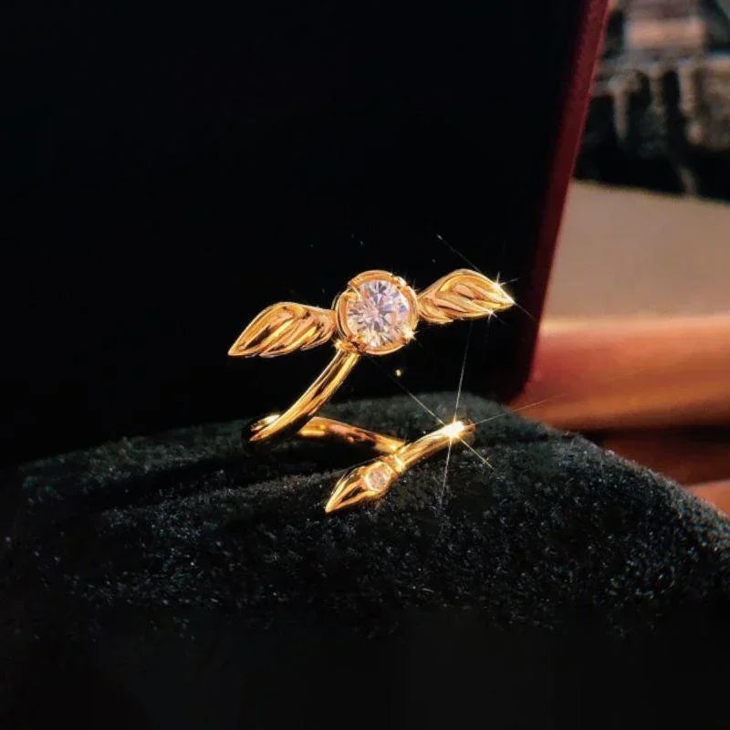 Gold-plated Snitch Ring Women Jewelry Gifts