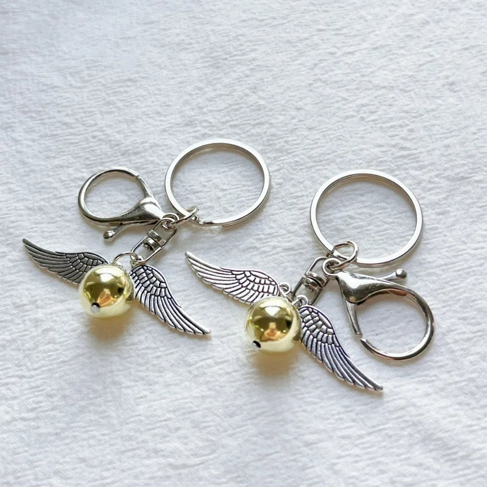 Retro Gold color Snitch Key Chains Hogwarts
